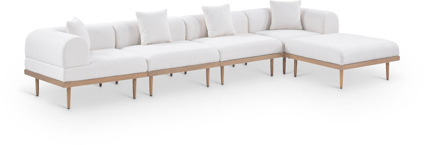 Laguna - 5 Piece 106.5" Upholstered Outdoor Patio Modular Sectional