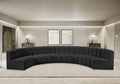 Arc - Faux Leather 8 Piece U-Shaped Modular Sofa