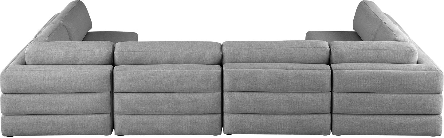 Beckham - 6 Piece Modular U-Shaped Armless Sectional