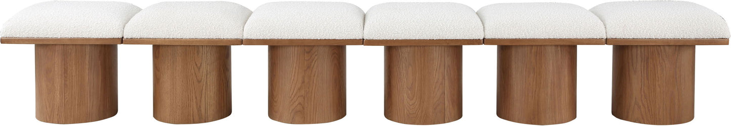 Pavilion - 6 Piece Modular Bench With Brown Base