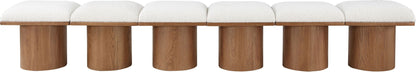 Pavilion - 6 Piece Modular Bench With Brown Base
