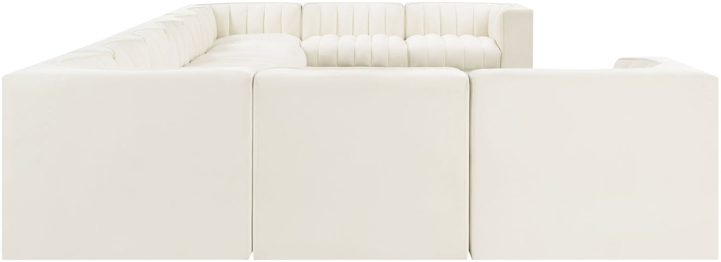 Rummi - Velvet Performance Fabric Upholstered 11 Piece Modular Sectional