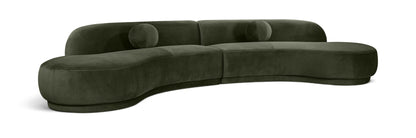 Avra - 146" Velvet Performance Fabric Upholstered Sectional