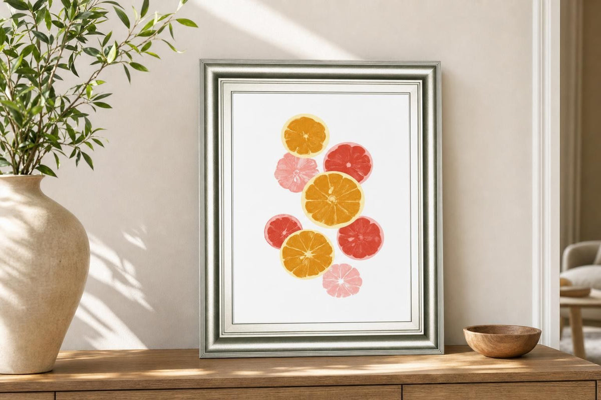 22x26 Festive Fruit I By Emma Caroline - Orange