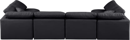 Indulge - Faux Leather 6 Piece Modular U-Shaped Sectional