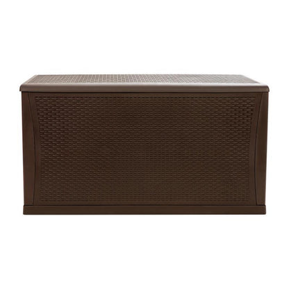 Flash Furniture - 120 Gal Plastic Deck Box - Brown