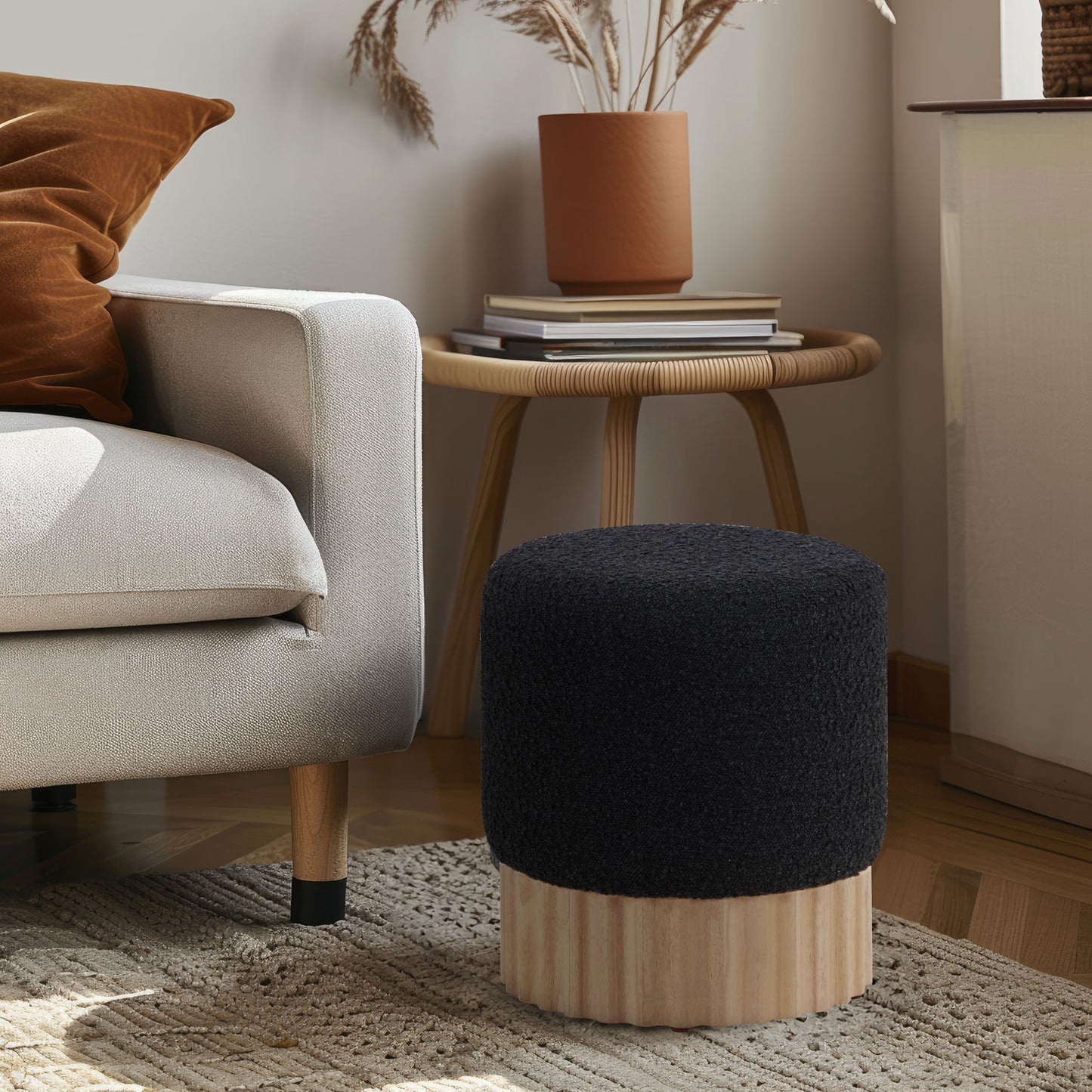 Veranda - Ottoman / Stool With Natural Base