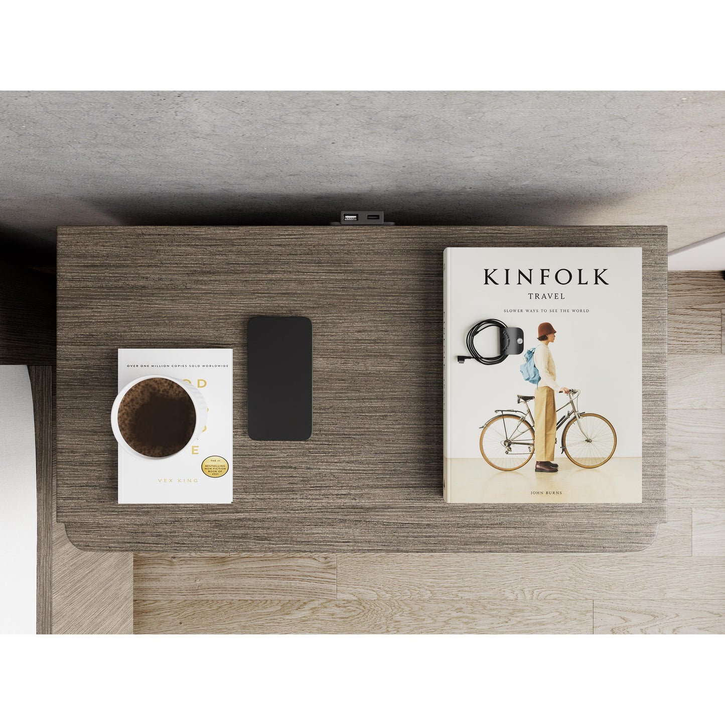 Sariel - 3 Drawer Nightstand - Dark Brown