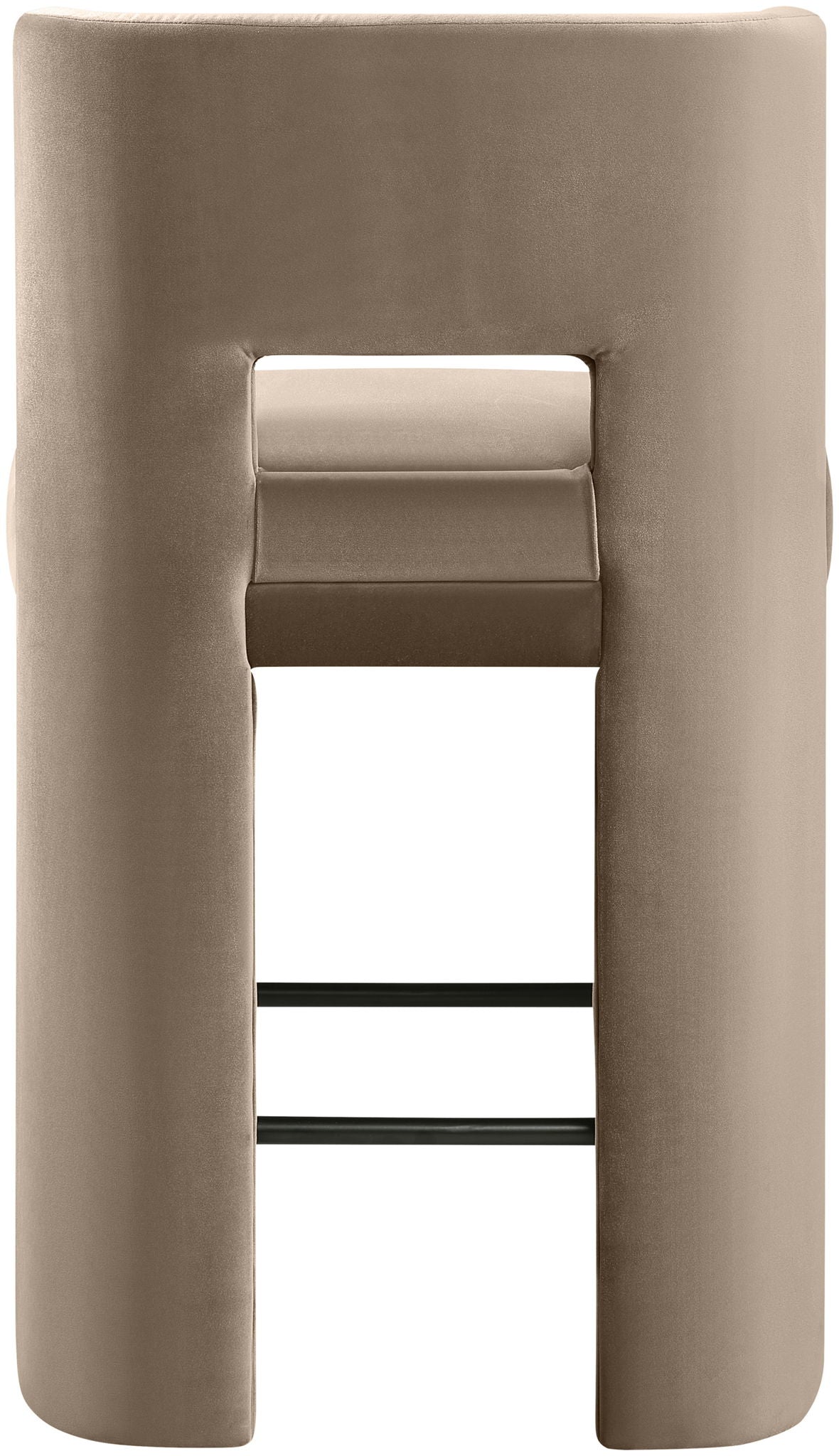 Zuno - Velvet Performance Fabric Upholstered Counter Stool (Set of 2)