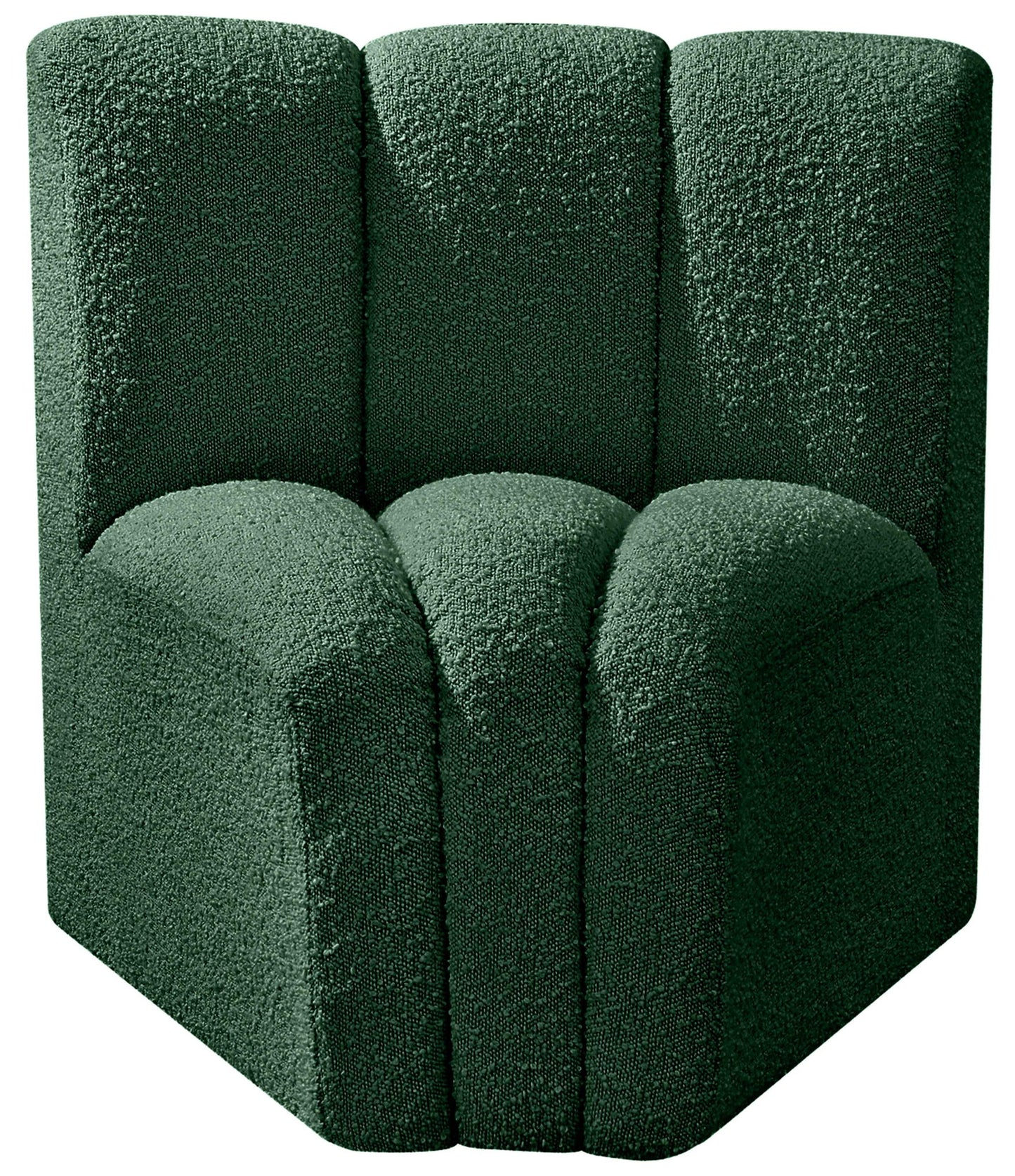 Arc - Boucle Fabric Curved Corner Chair
