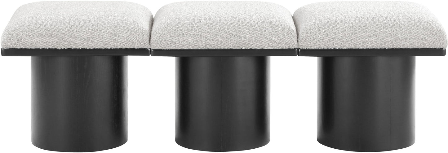 Pavilion - 3 Piece Modular Bench With Black Base