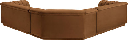 Cascade - Velvet Modular Sectional - Saddle