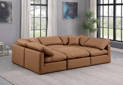 Indulge - Faux Leather 6 Piece Modular Sectional