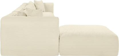 Shaggy - 5 Piece Modular Sectional With Ottoman