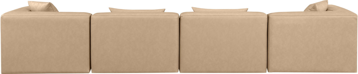 Cube - Modular 4 Piece Sofa - Tan