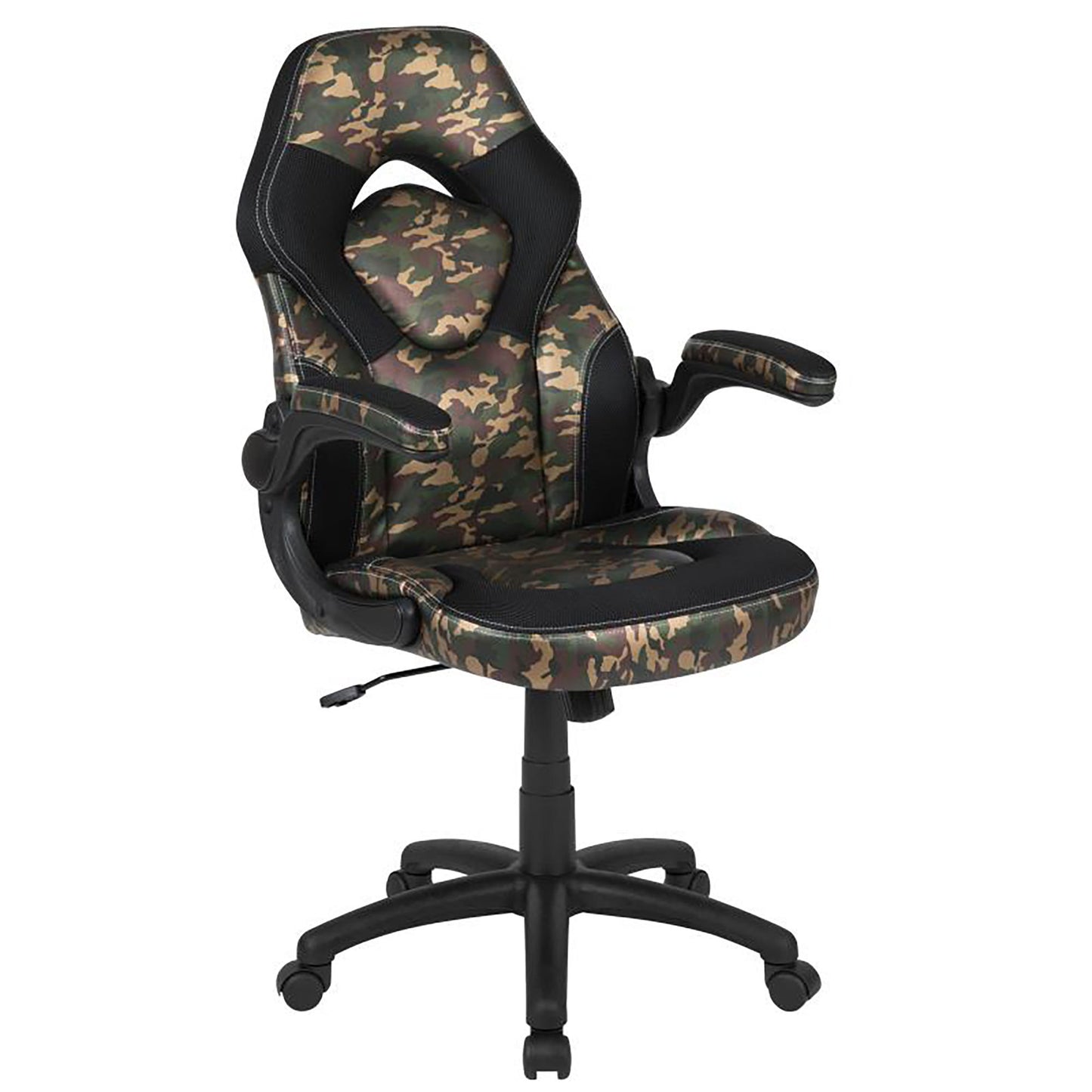 Flash Furniture - 2 Piece Racing Style Gaming Chair And Extra Large Desk Set - Black / Camo