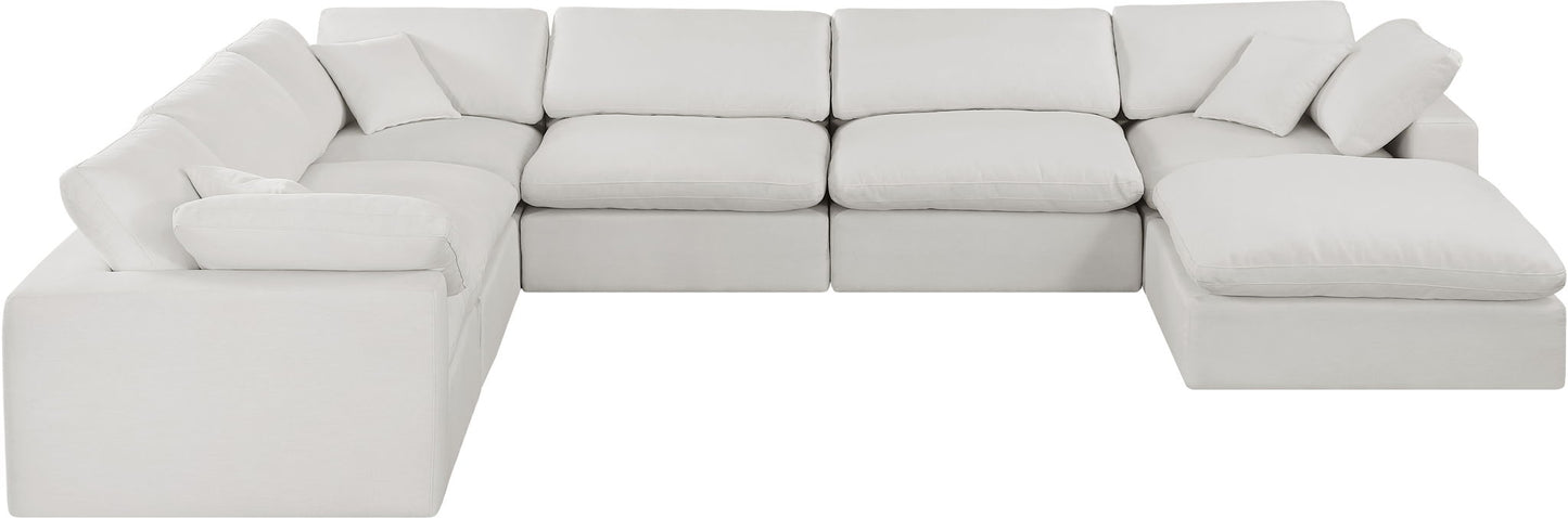 Comfy - 7 Piece Linen Modular Sectional With Chaise