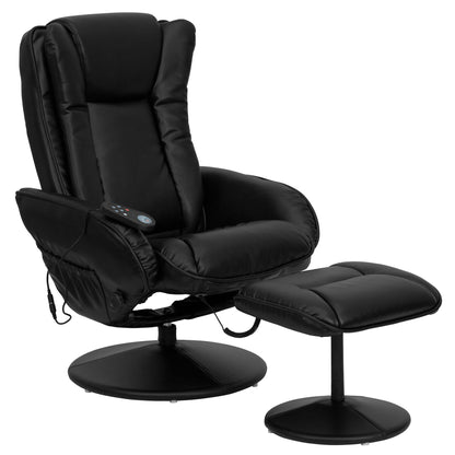 Flash Furniture - Multiple Position Massage Recliner - Black