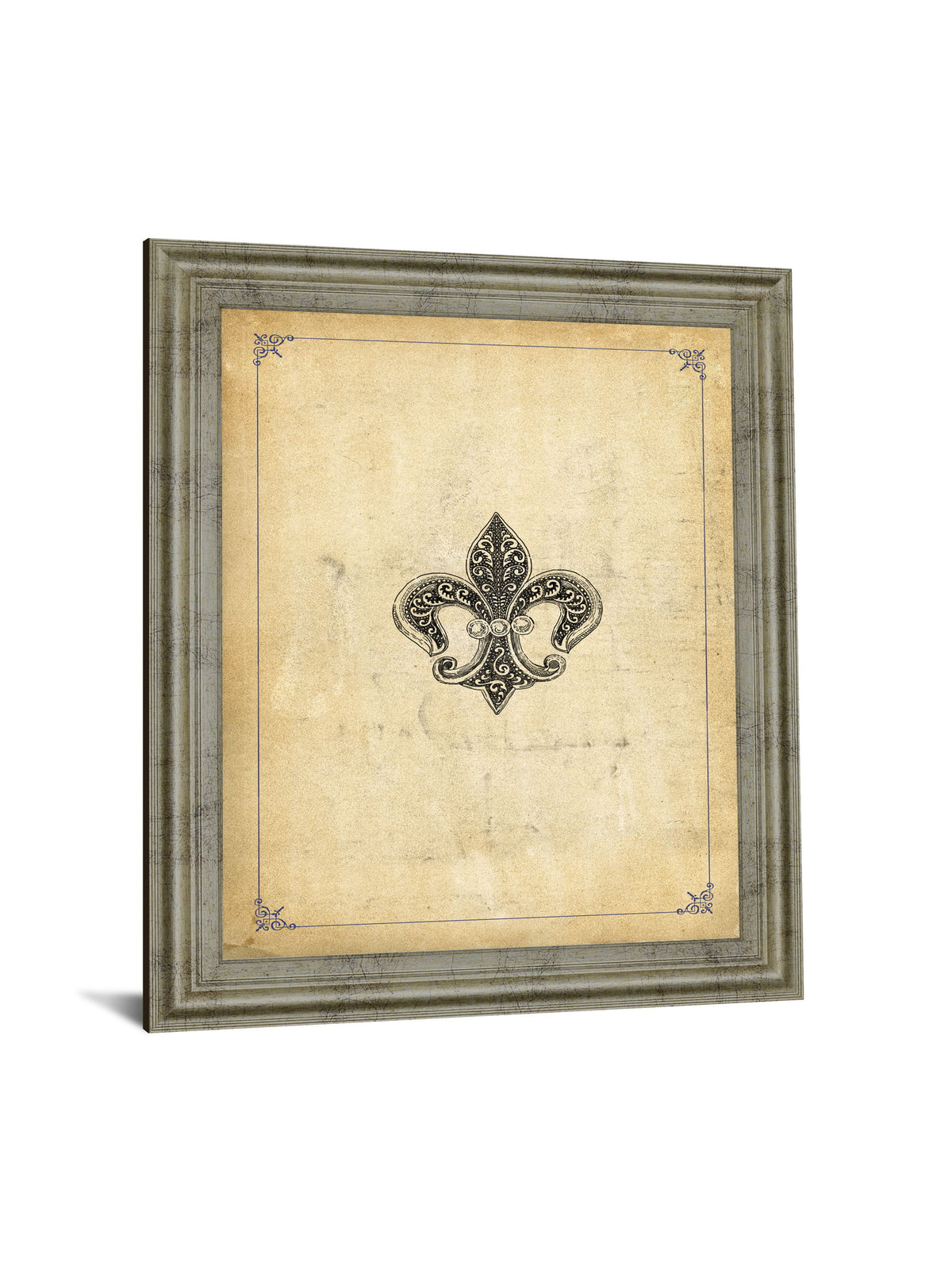 Ornate Crest - 28" x 34" Framed Wall Art - Beige