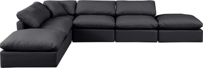 Indulge - Faux Leather 6 Piece Modular Armless Sectional
