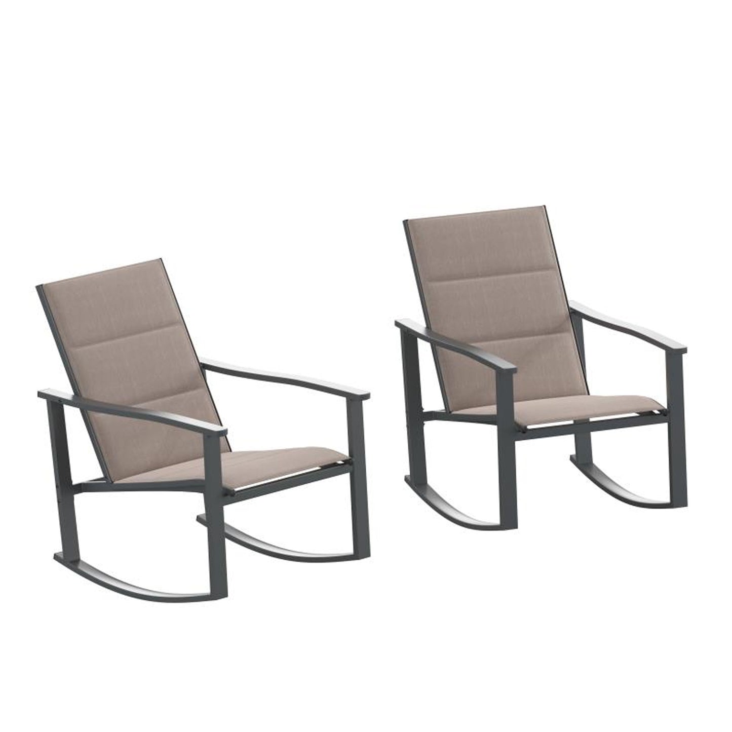 Flash Furniture - Textilene Rockers (Set of 2) - Brown