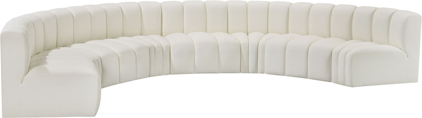 Arc - Faux Leather 8 Piece U-Shaped Modular Sofa
