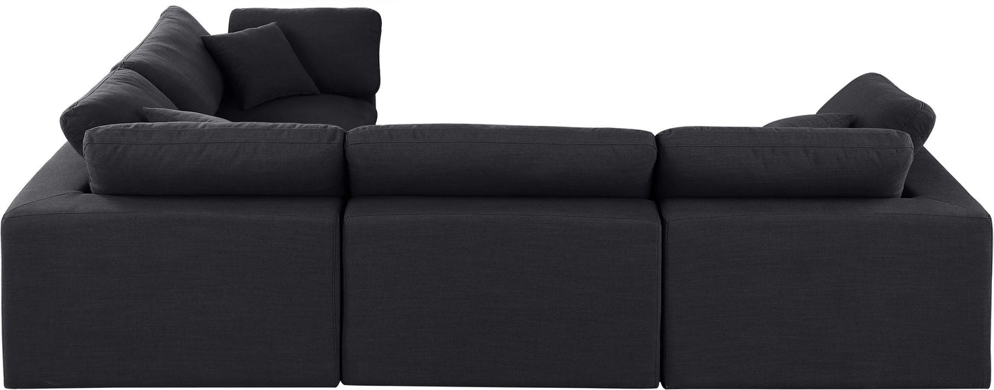 Comfy - 4 Piece Linen Fabric Modular Sectional