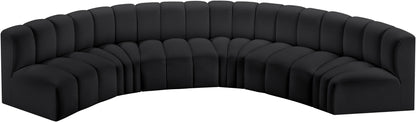 Arc - Faux Leather 6 Piece U-Shaped Modular Sofa