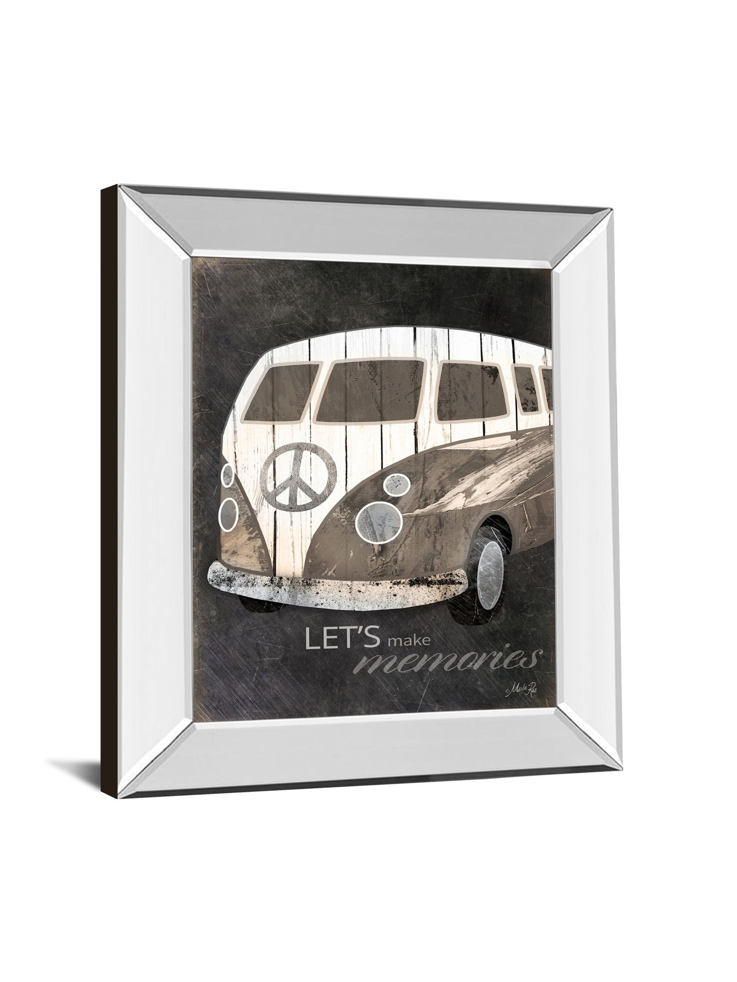 Let's Make Memories By Marla Rae - Mirror Framed Print Wall Art - Dark Gray