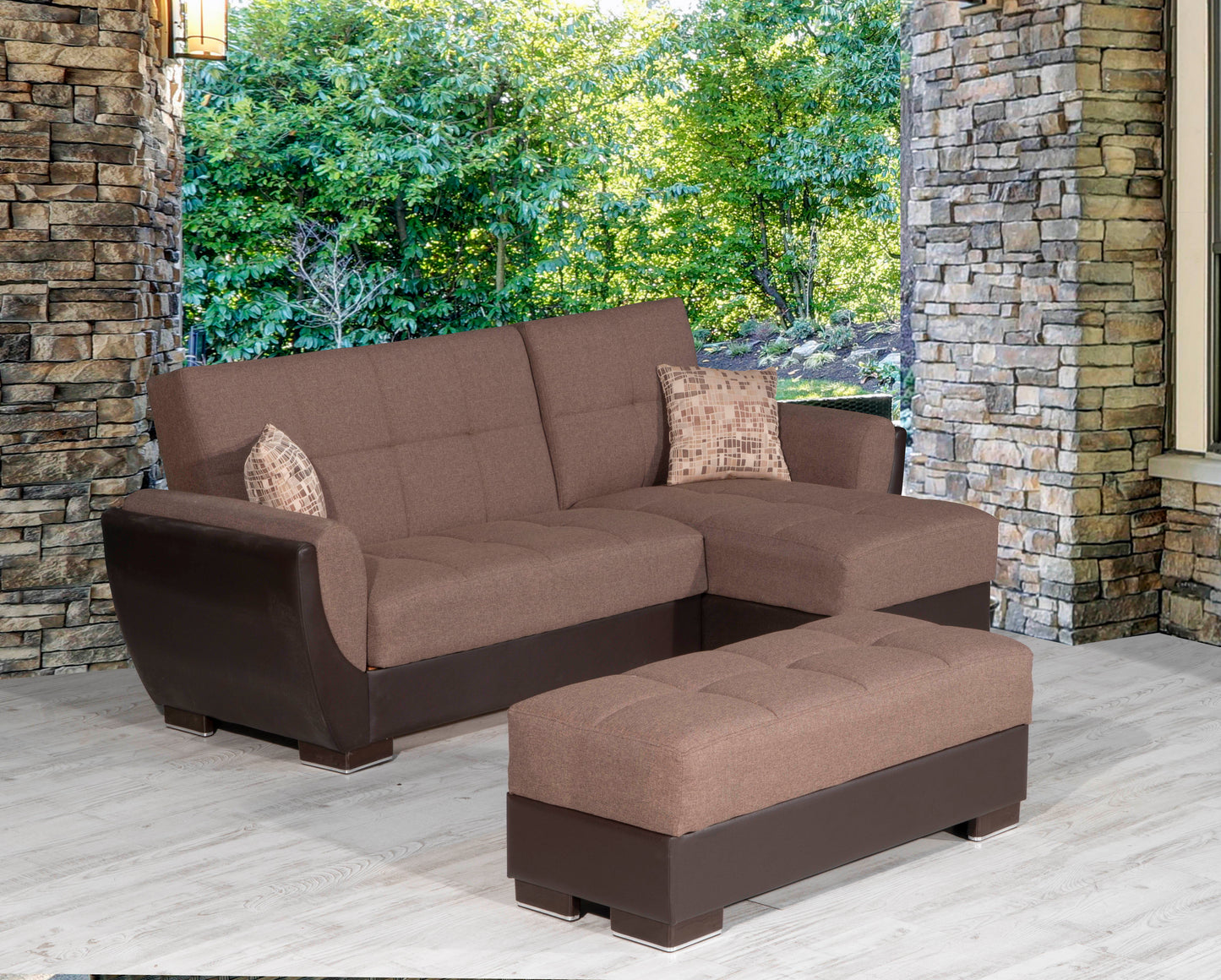 Ottomanson Armada Air - Upholstered Ottoman With Storage - Polyester