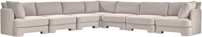 Hammond - Velvet Performance Fabric Upholstered 7 Piece Corner Sectional