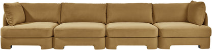 Hammond - Velvet Performance Fabric Upholstered 4 Piece Sofa