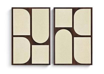 Icon - Mango Wood 2 Piece Wall Art