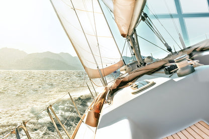 "Sailing Serenity" Tempered Glass - Light Blue