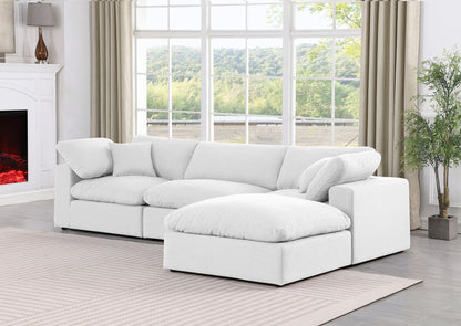 Comfy - 4 Piece Linen Fabric Modular Sectional With Chaise