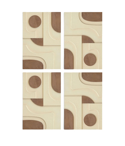 Element - Mango Wood 4 Piece Wall Art