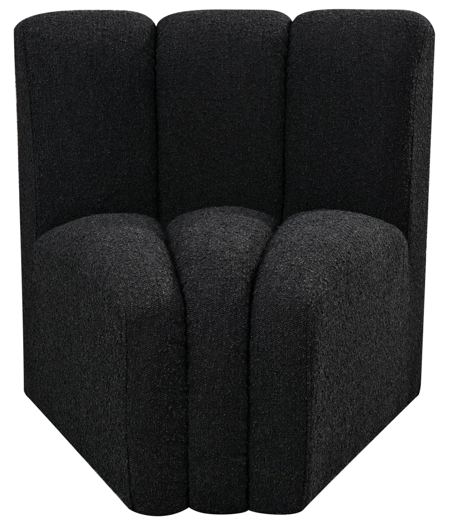 Arc - Boucle Fabric Curved Corner Chair