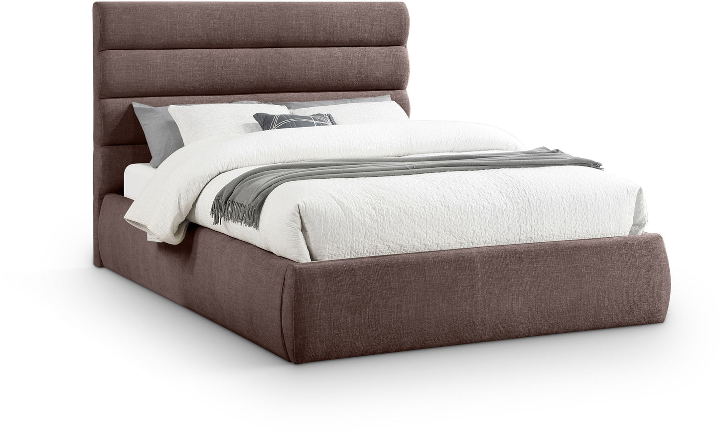 Adam - Linen Fabric Bed With 52" Headboard