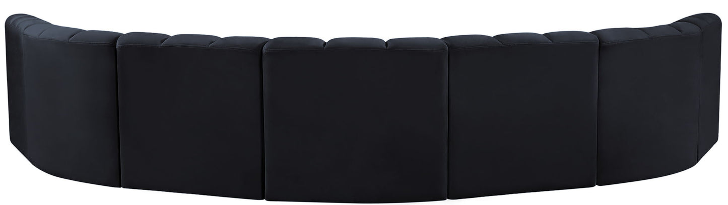 Arc - Velvet 7 Piece U-Shaped Modular Sofa