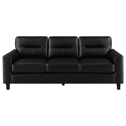 Scotland - Faux Leather Upholstered Track Arm Sofa
