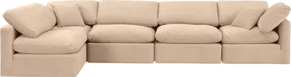Indulge - Velvet 5 Piece Modular Sectional