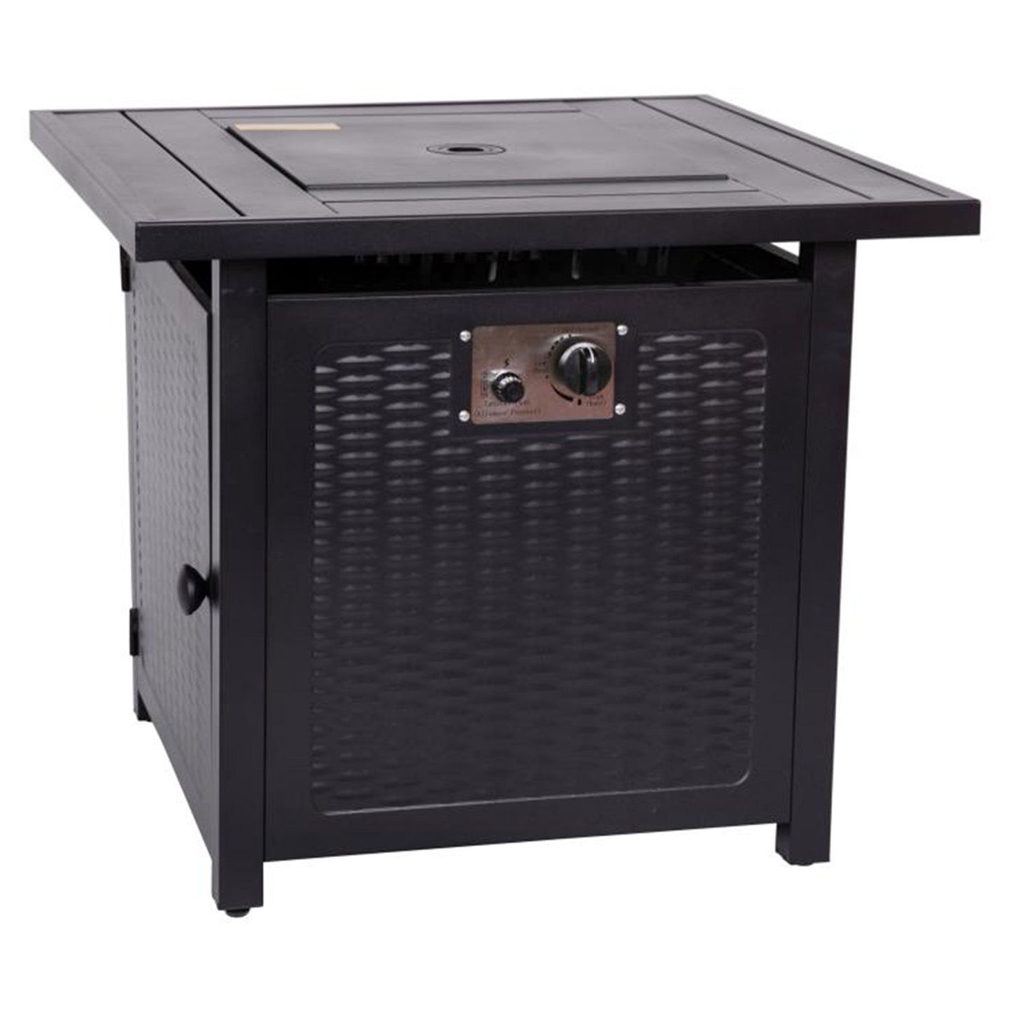 Flash Furniture - 28" Square Fire Pit Table - Black