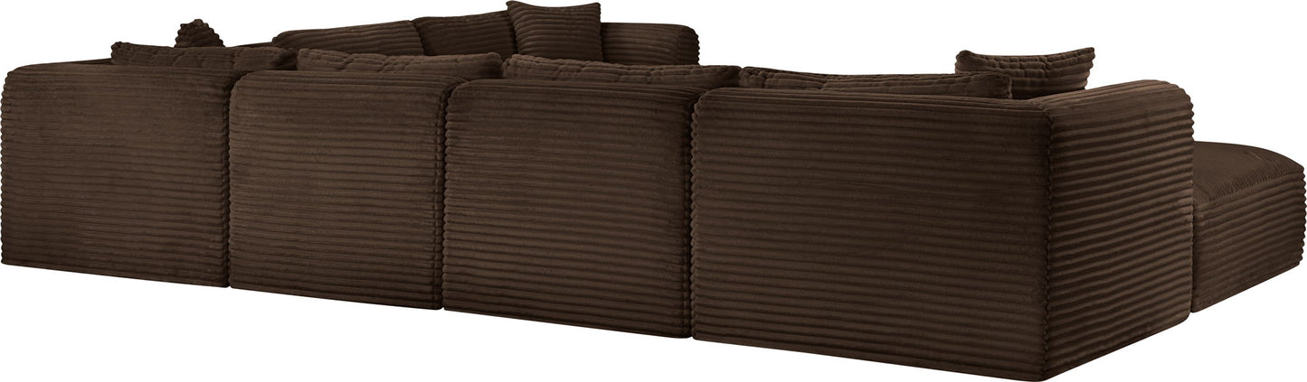 Shaggy - 7 Piece Modular U-Shaped Sectional With Ottoman