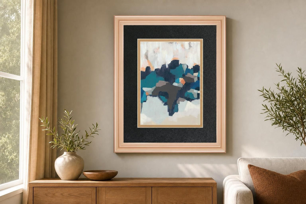 34x40 Mosaic Mesa I By June Erica Vess - Blue