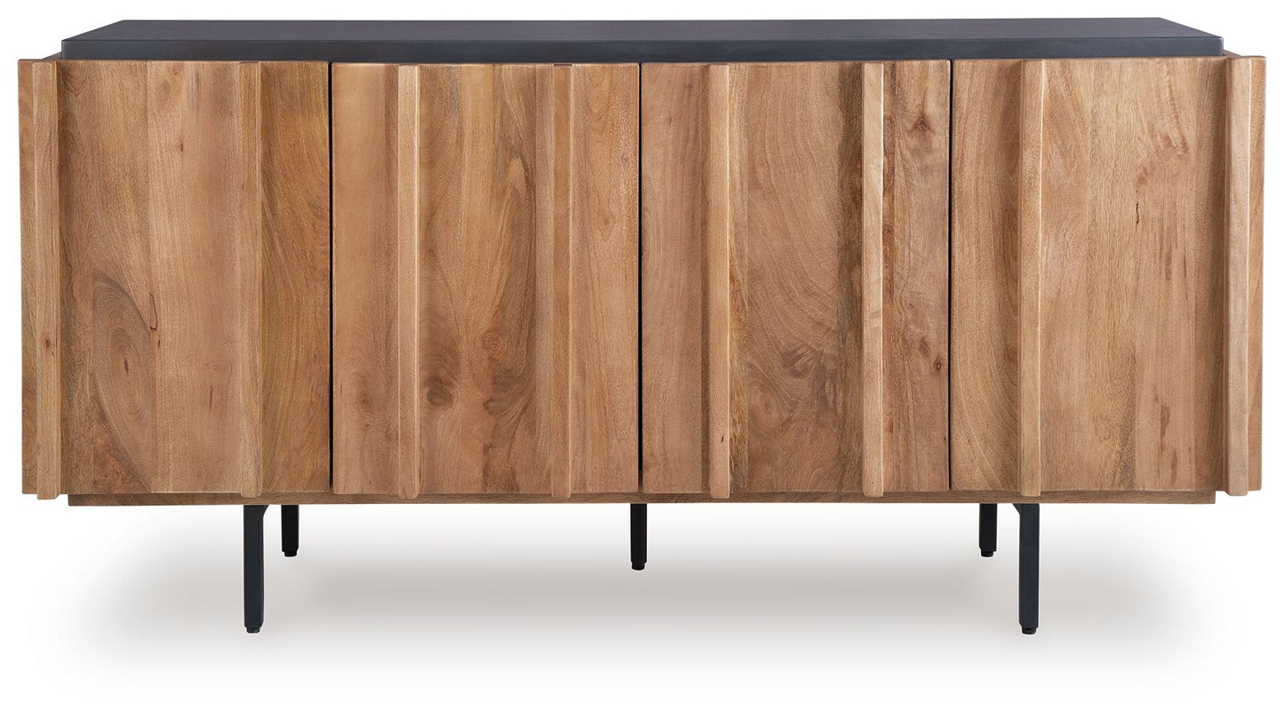 Quintavious - Accent Cabinet - Brown / Charcoal