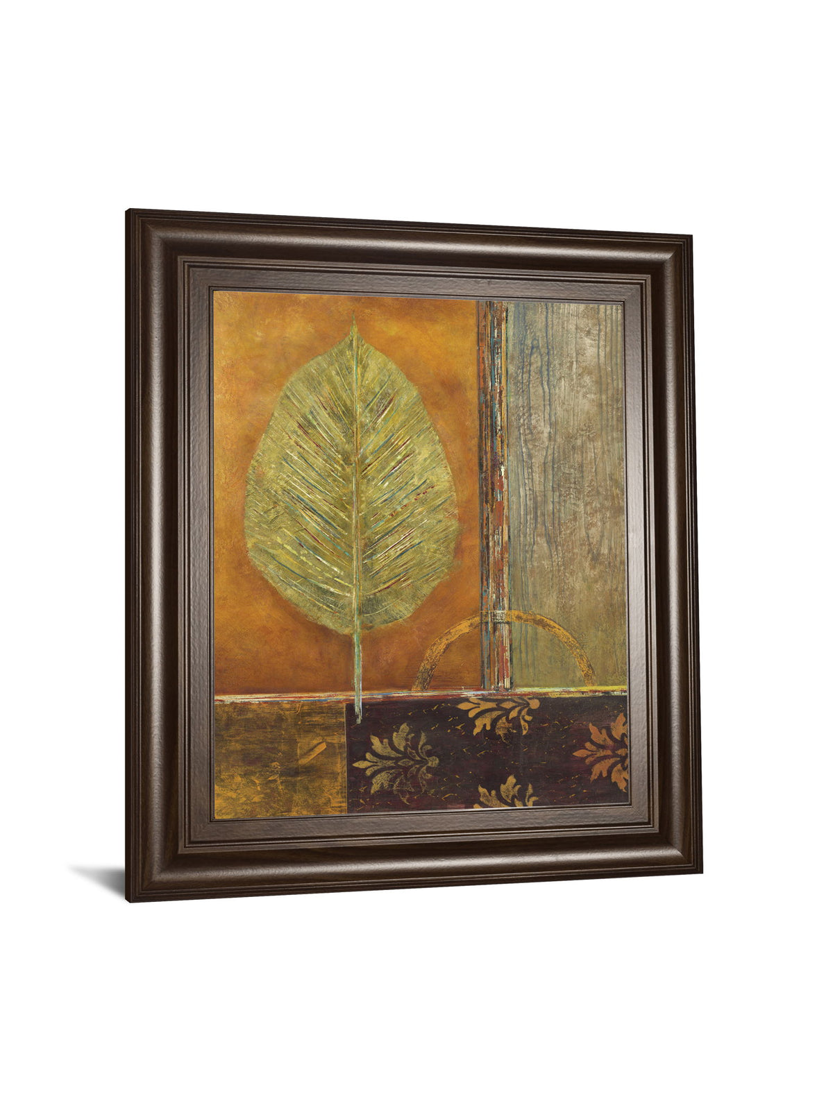 Copper Leaf By Viola Lee - Framed Print Wall Art - Light Brown