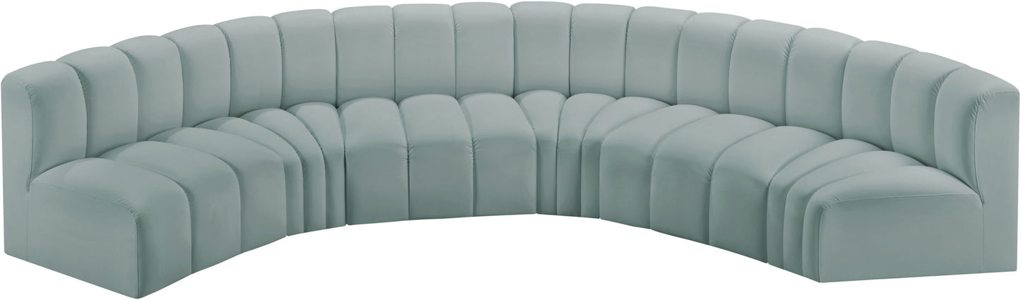 Arc - Faux Leather 6 Piece U-Shaped Modular Sofa
