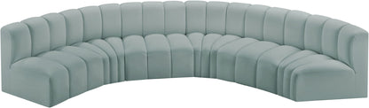 Arc - Faux Leather 6 Piece U-Shaped Modular Sofa
