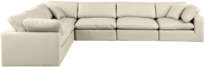 Comfy - 6 Piece Faux Leather Modular Corner Sectional