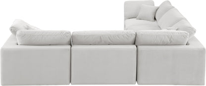 Comfy - 5 Piece Velvet Modular Corner Sectional